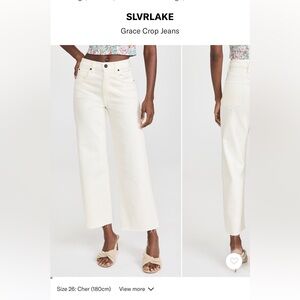 SLVRLAKE Women's White Grace Crop Jeans Sz 29
